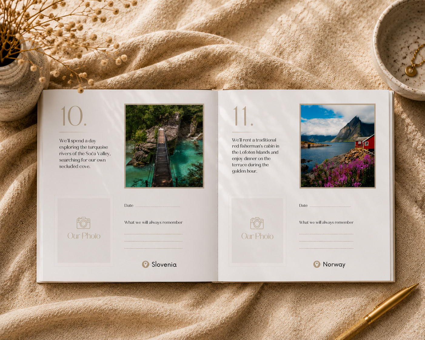 An open Tomorrow Project book showing two plan spreads